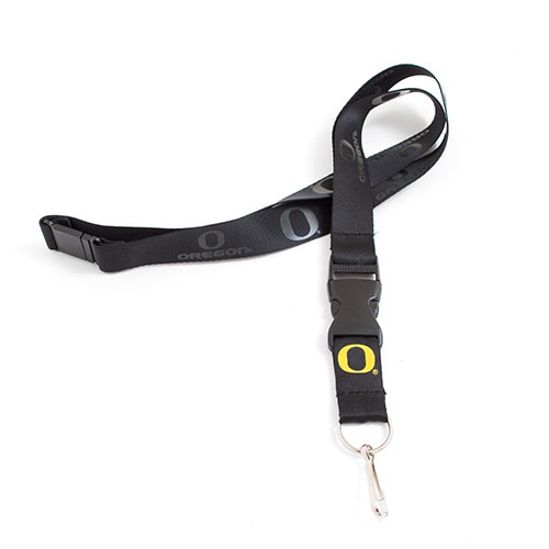 Classic Oregon O, Oregon, Black on Black, Lanyard